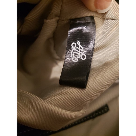 Alco Soft Leather Handbag Rowan Hobo Black Leather Ivory Trim Magnet Closer - Picture 11 of 14